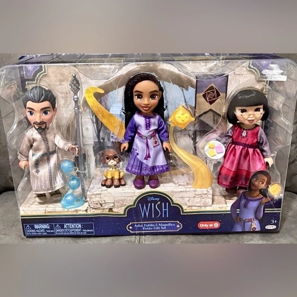 Disney Wish Doll Trio with Purple and Red Outfits